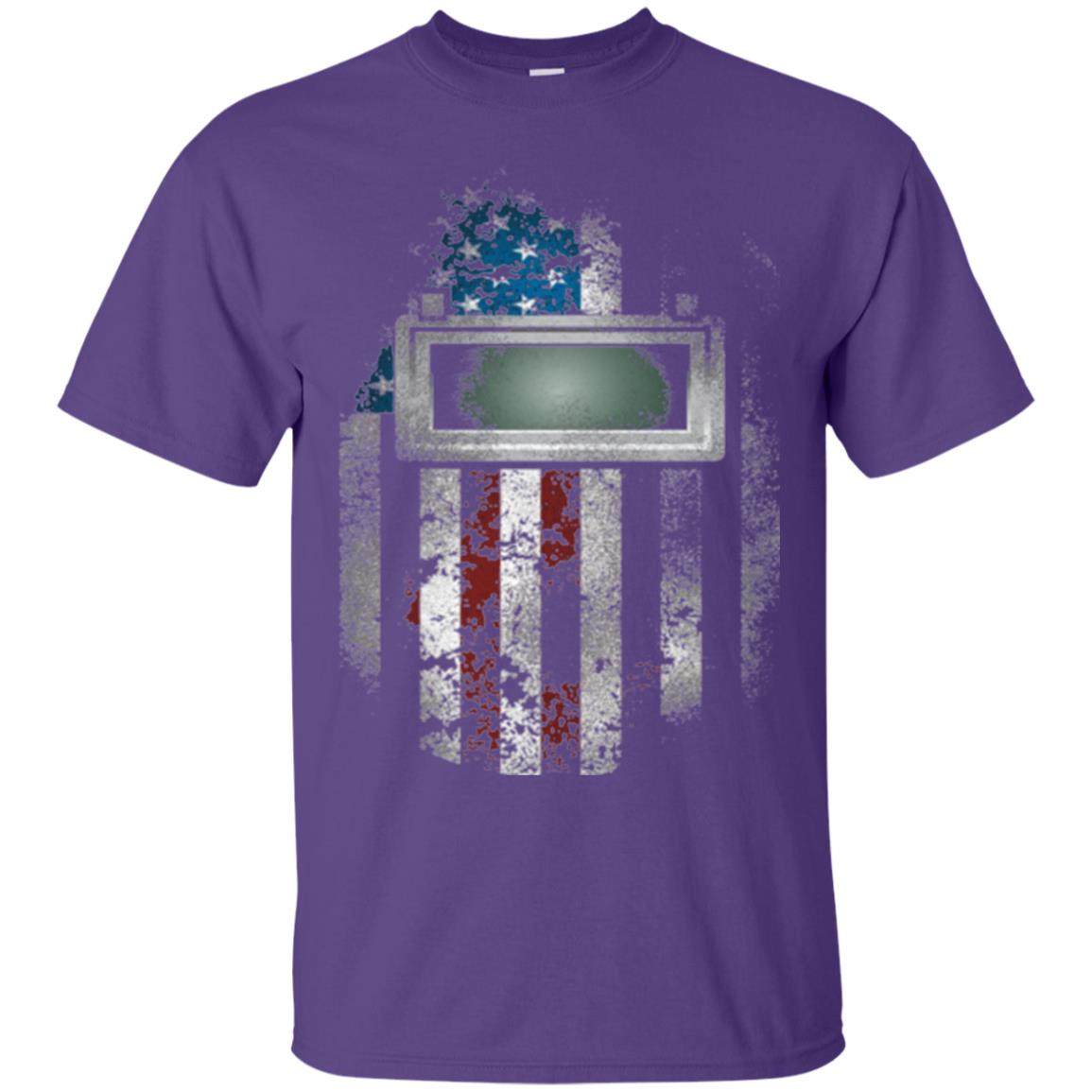 Welder Gift Shirt American Welding Hood Gift T-shirt Purple