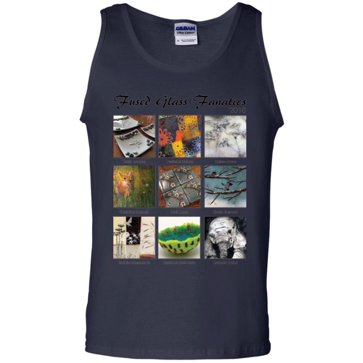Commemorative T-shirt Fused Glass Fanatics 2018 Navy