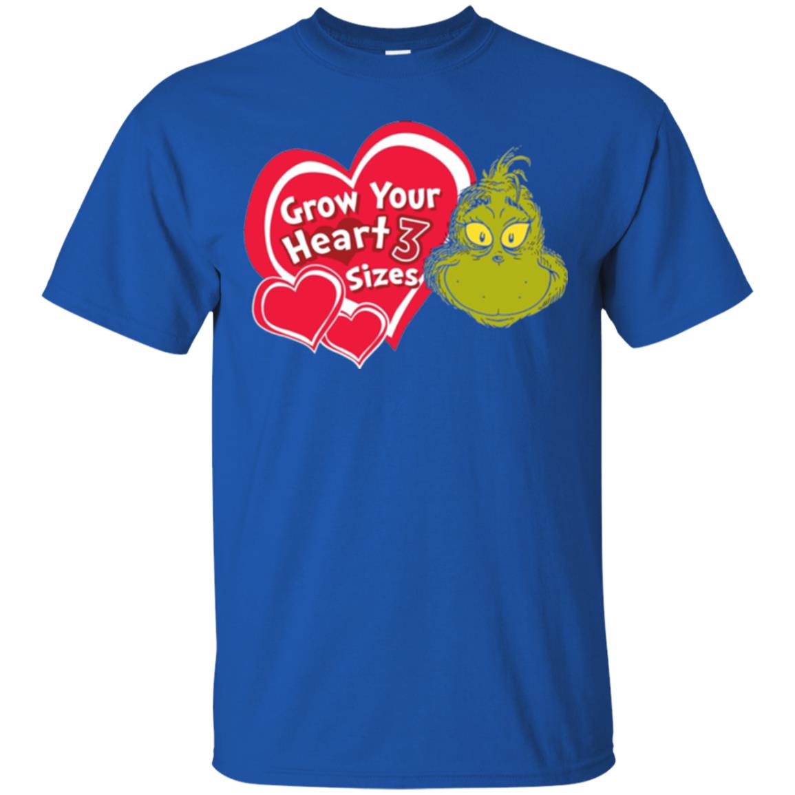 Dr. Seuss Grinch T-shirt Grow Your Heart 3 Sizes Royal