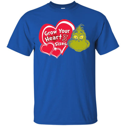 Dr. Seuss Grinch T-shirt Grow Your Heart 3 Sizes Royal