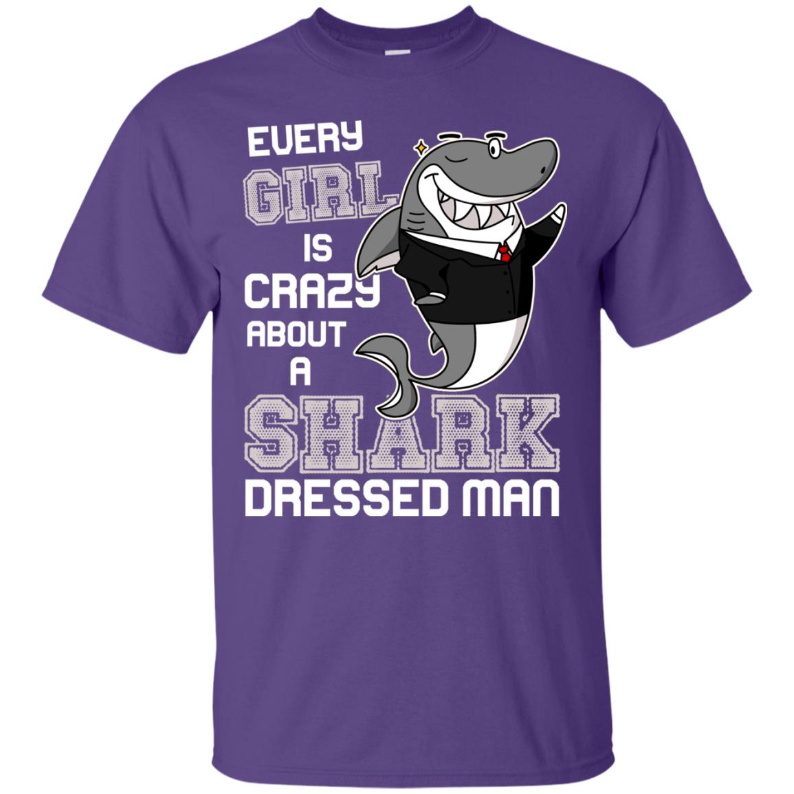 Every Girl Is Crazy About A Shark Dressed Man Purple