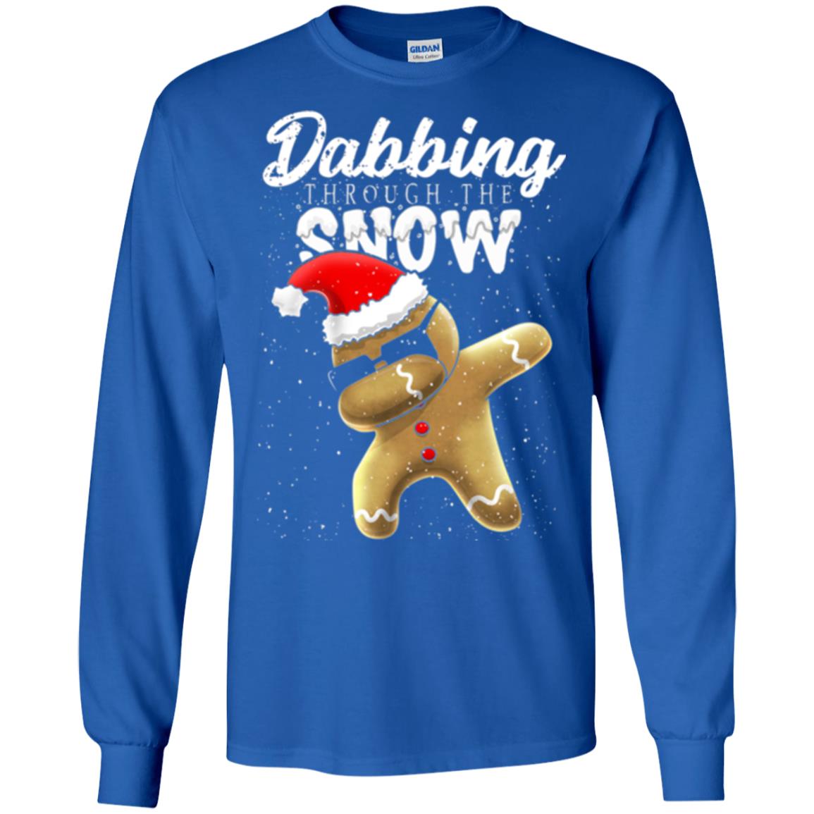 Dabbing Gingerbread T-shirt Dabbing Through The Snow Royal