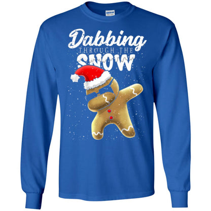Dabbing Gingerbread T-shirt Dabbing Through The Snow Royal