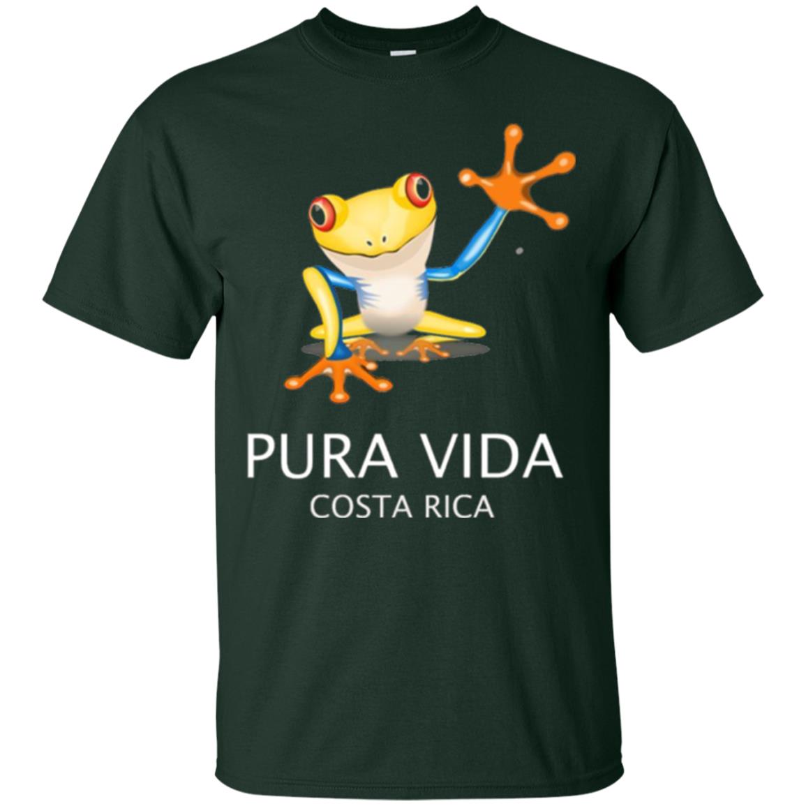 Tree Frog T-shirt Pura Vida Costa Rica T-shirt Forest Green