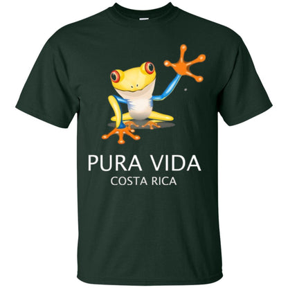 Tree Frog T-shirt Pura Vida Costa Rica T-shirt Forest Green