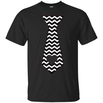 Valentines Day T-shirt Tie Heart Black