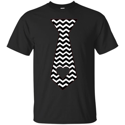 Valentines Day T-shirt Tie Heart Black