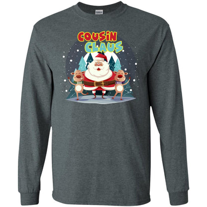 Cousin Claus Matching Family X-mas Gift Shirt Dark Heather