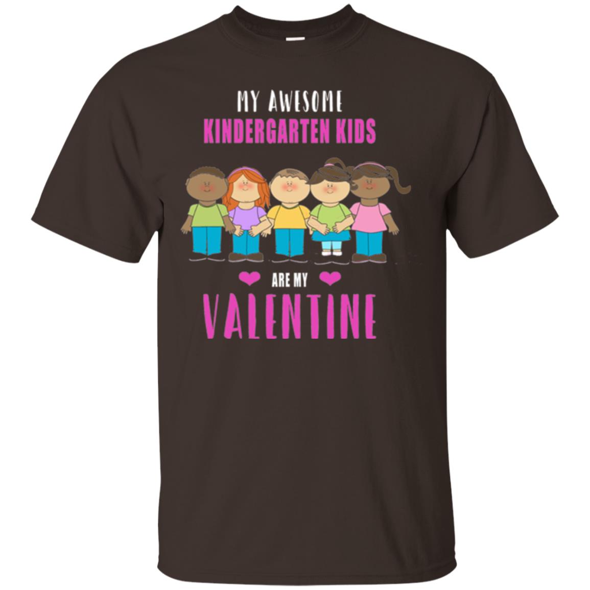 Kindergarten Teacher T-shirt My Awesome Kindergarten Kids Dark Chocolate