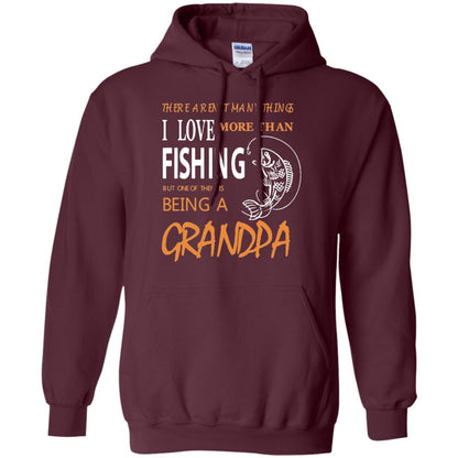 Fishing Grandpa Shirt I Love More Than Fishing Maroon