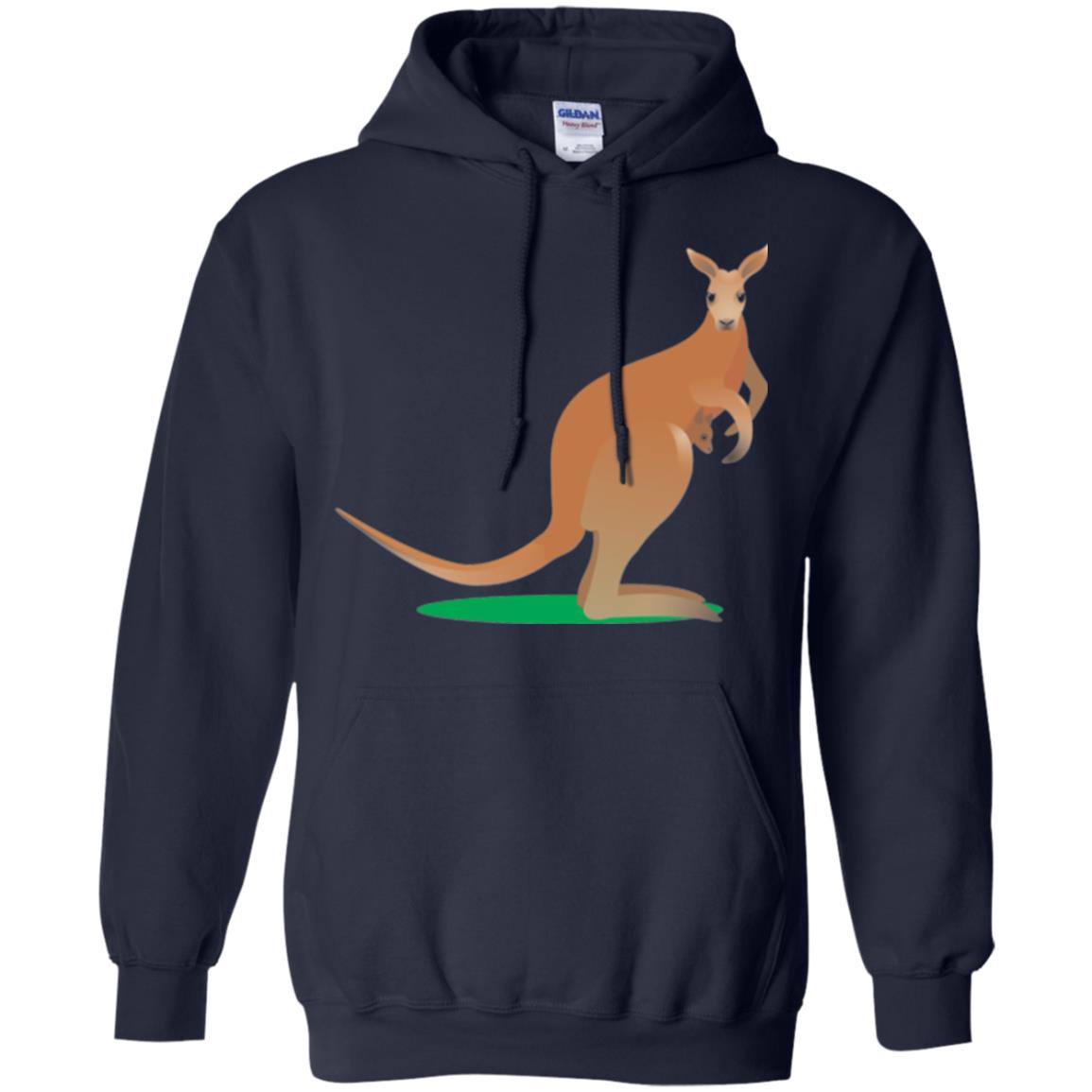 Mom Baby Kangaroo In Pouch Joey T-shirt Navy