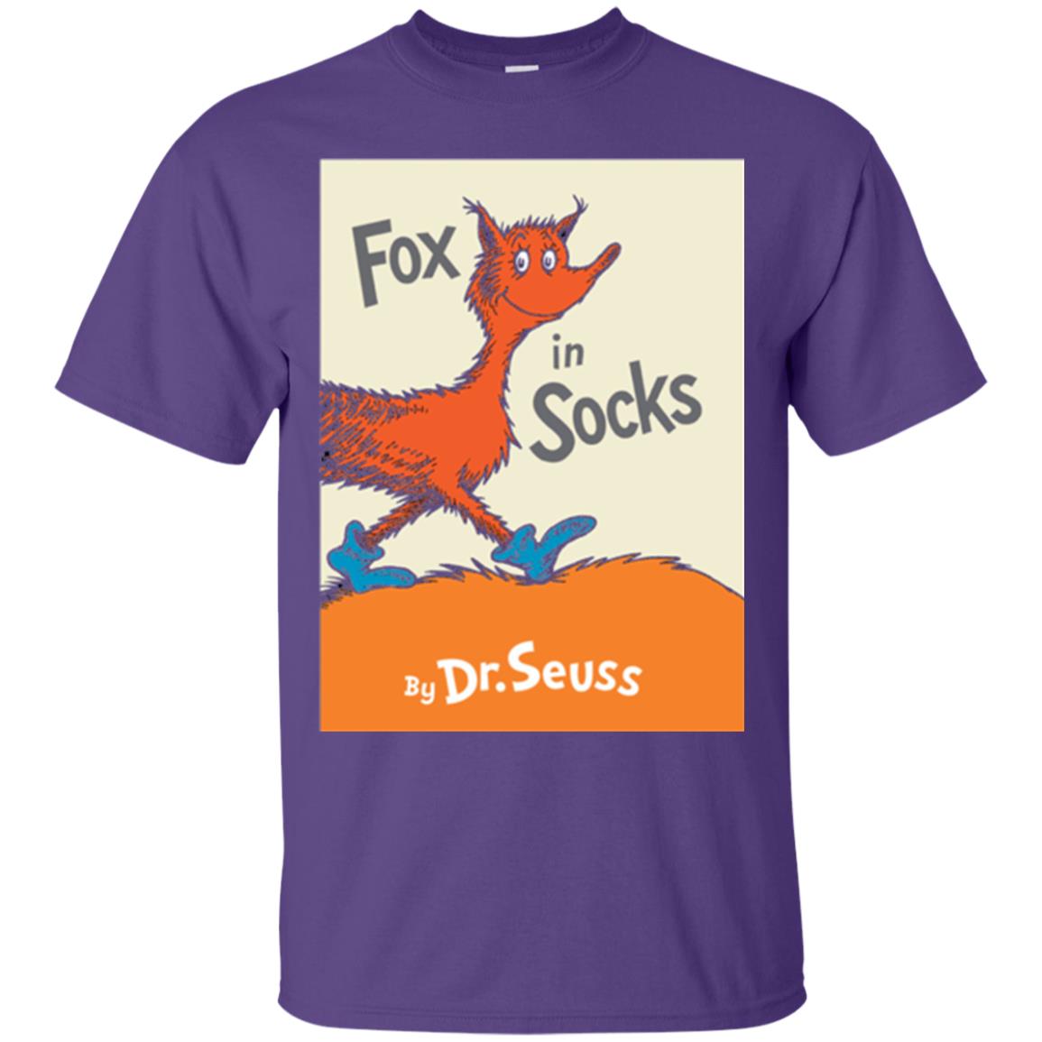 Dr. Seuss Fox In Socks Book Lover T-shirt Purple