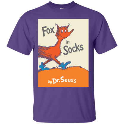 Dr. Seuss Fox In Socks Book Lover T-shirt Purple