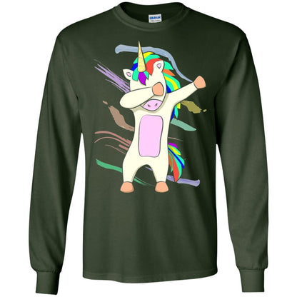 Magical Dabbing Unicorn Funny T-shirt Forest Green