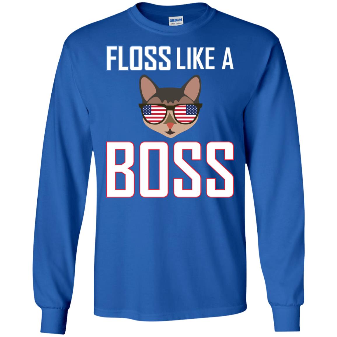 Floss Like A Boss Cat Shirt Royal