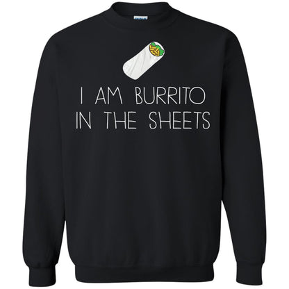 Burrito T-shirt I Am A Burrito In The Sheets Swaddling Black