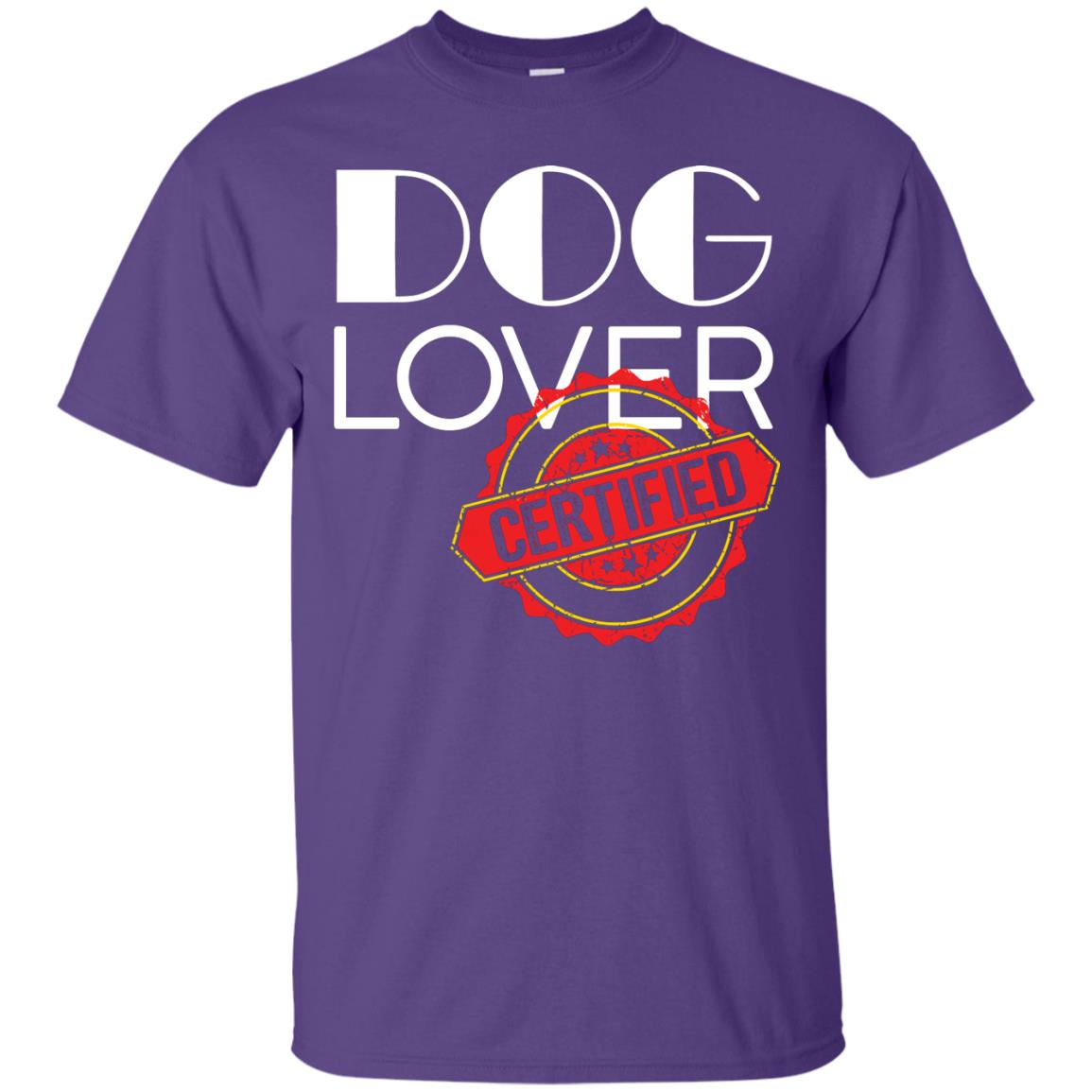 Dog Lover T-shirt Certified Purple