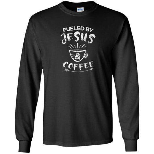 Fueled By Jesus And Coffee Coffee Lover T-shirt Black