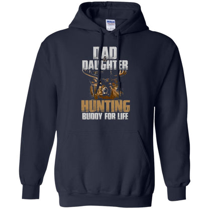 Family Christmas T-shirt Dad And Daughter Hunting Buddy For Life Navy