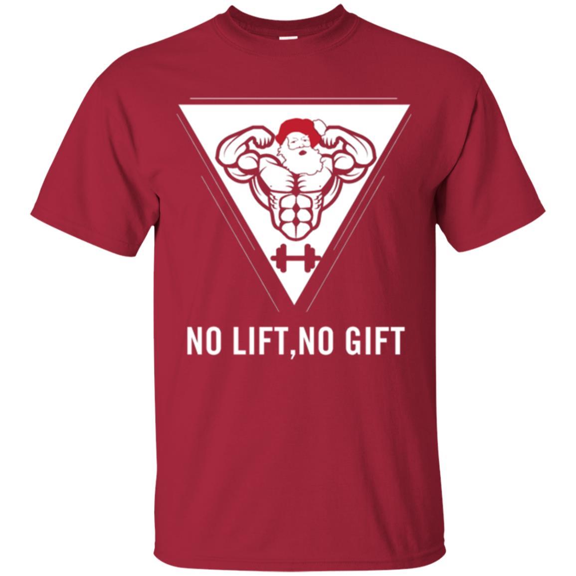 Gymer T-shirt Santa Claus No Lift No Gift Cardinal