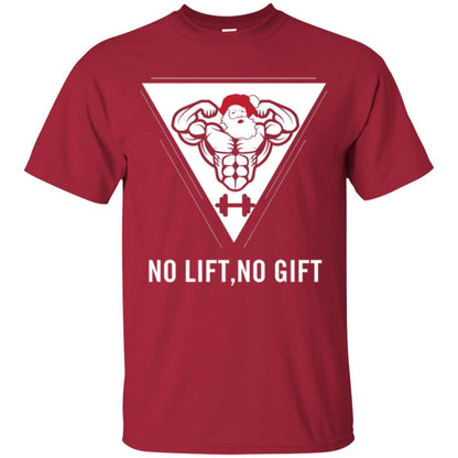 Gymer T-shirt Santa Claus No Lift No Gift Cardinal