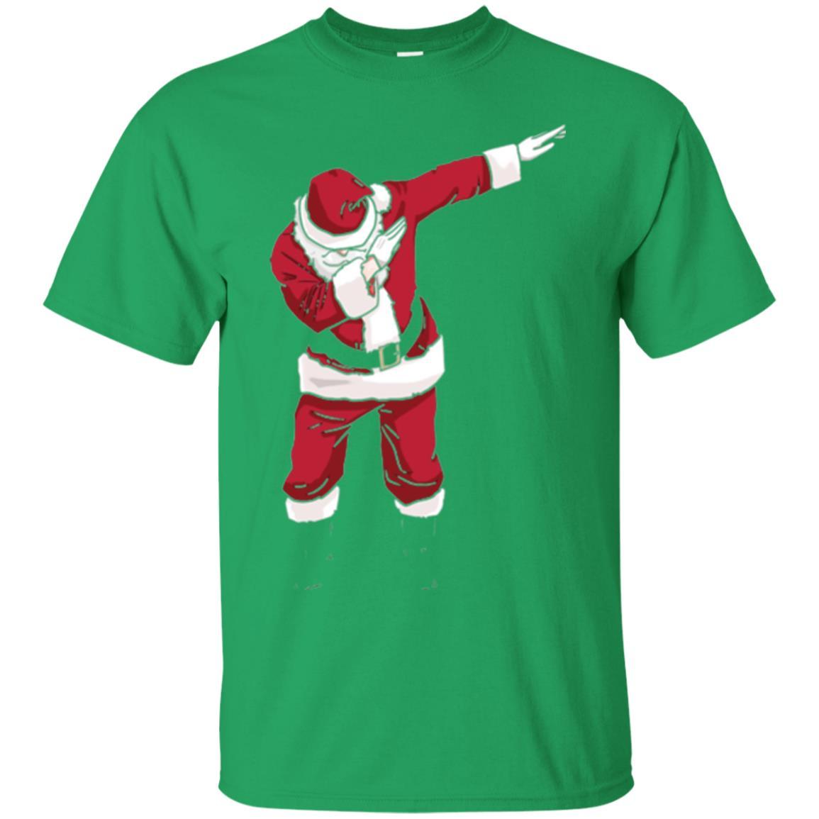 Christmas T-shirt Dabbing Santa Irish Green