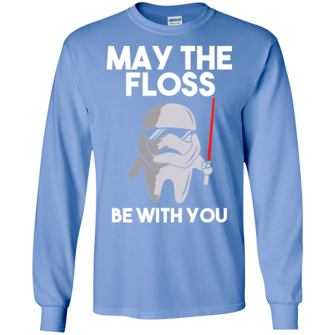 Dentist T-shirt May The Floss Be With You T-shirt Carolina Blue