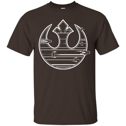 Film T-shirt Last Jedi Rebel Resistance Ship Logo Dark Chocolate