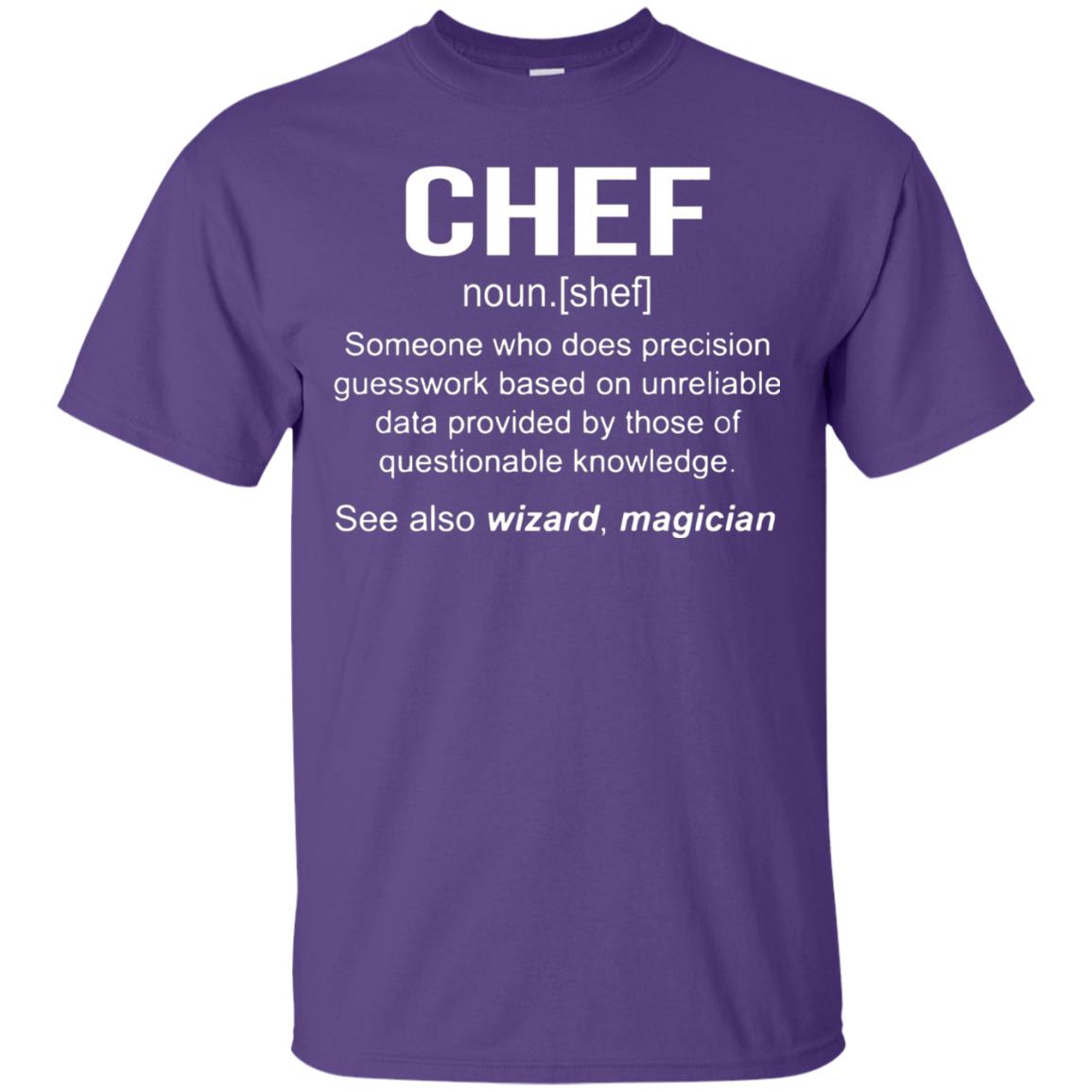 Funny Chef Meaning Shirt Chef Noun Definition Purple