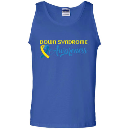 Yellow And Blue Ribbons Down Syndrome Awareness T-shirt Royal