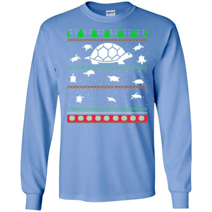 Christmas T-shirt Turtle Lover Merry Christmas Carolina Blue