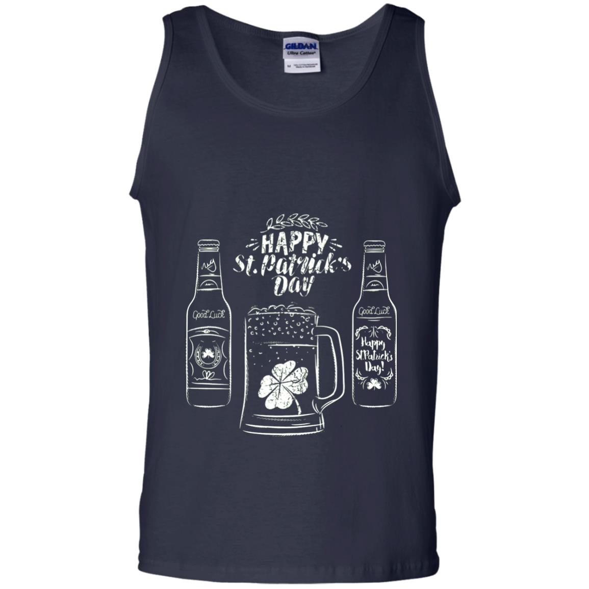 Happy St. Patrick_s Day Drinking Beer St Patrick_s Day T-shirt Navy