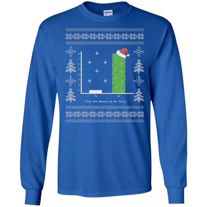 Christmas T-shirt Carol Bar Graph Royal