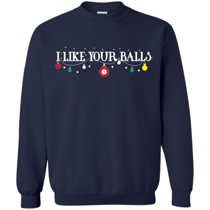 Christmas T-shirt I Like Your Balls Navy