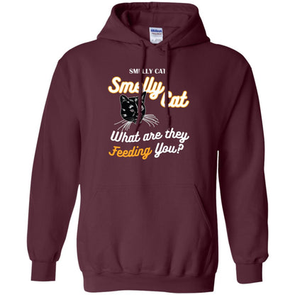 Smelly Cat What Are They Feeding You Cat Lovers Shirt Maroon