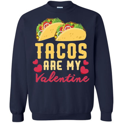 Funny Valentines Day Shirt Tacos Lovers Love Heart Gift Shirt Navy