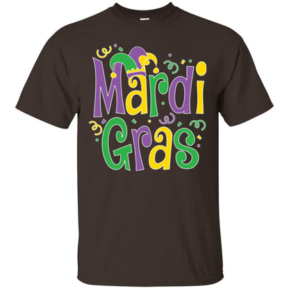 Mardi Gras T-shirt Mardi Gras Party T-shirt Dark Chocolate