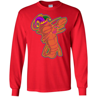 Dabbing Mardi Gras Crawfish T-shirt Mardi Gras Gift Shirt Red