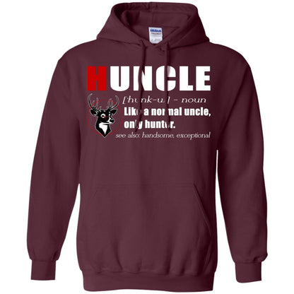 Huncle Definition Like A Normal Uncle Only Hunter Hunting Uncle Gift Shirt For Mens Maroon