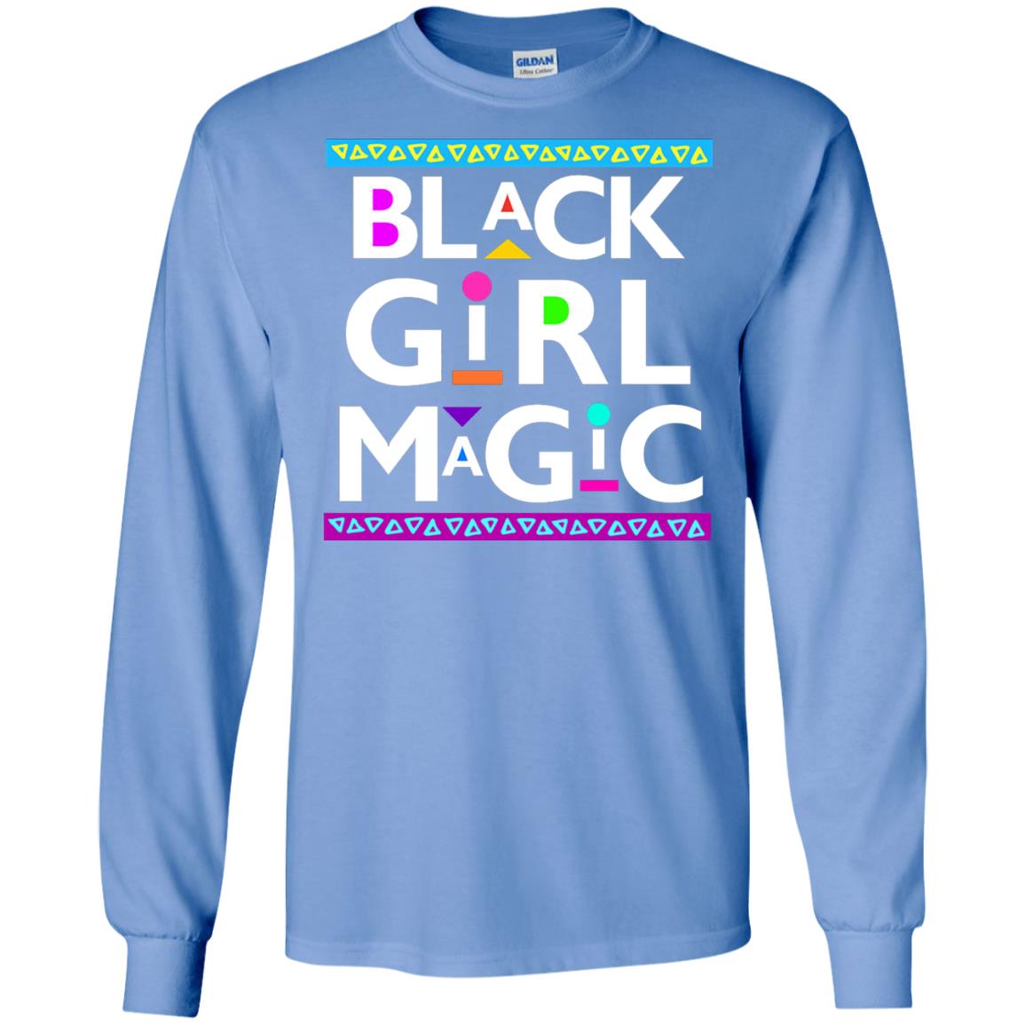 Black Girl Magic T-shirt Women_s Black History Carolina Blue