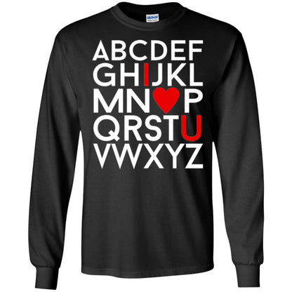 Happy Valentine_s Day Shirt, Alphabel I Love You Black
