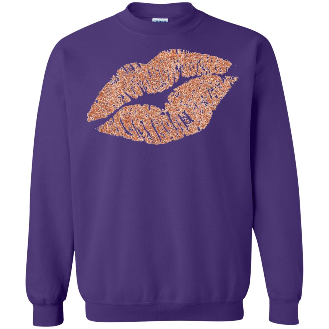 Rose Gold Lipstick Kiss Shirt Purple