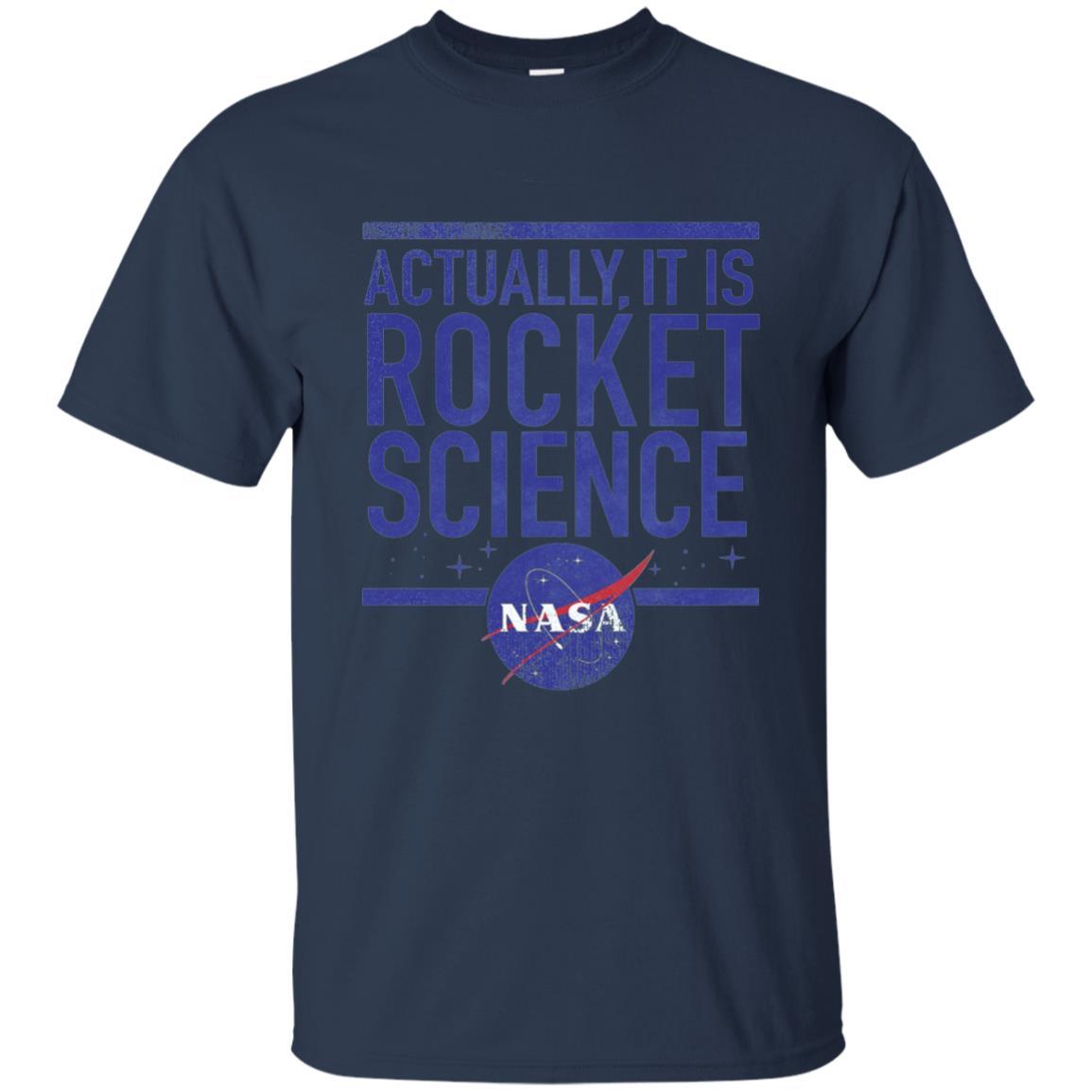 Science T-Shirt Actually It Is Rocket Science Graphic Navy