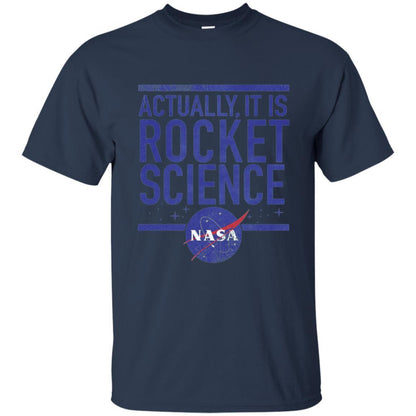 Science T-Shirt Actually It Is Rocket Science Graphic Navy