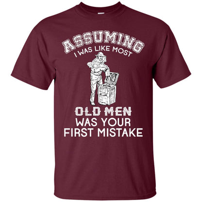 Assuming I Was Like Most Old Men Beekeeper T-shirt Maroon
