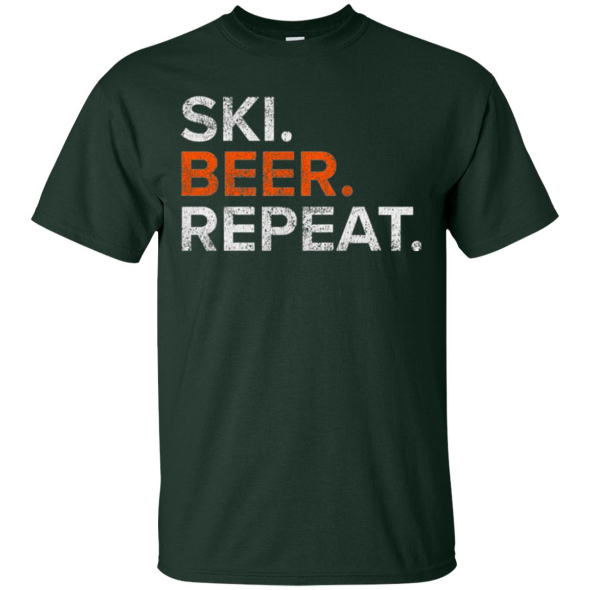 Ski And Beer Lovers T-shirt Forest Green
