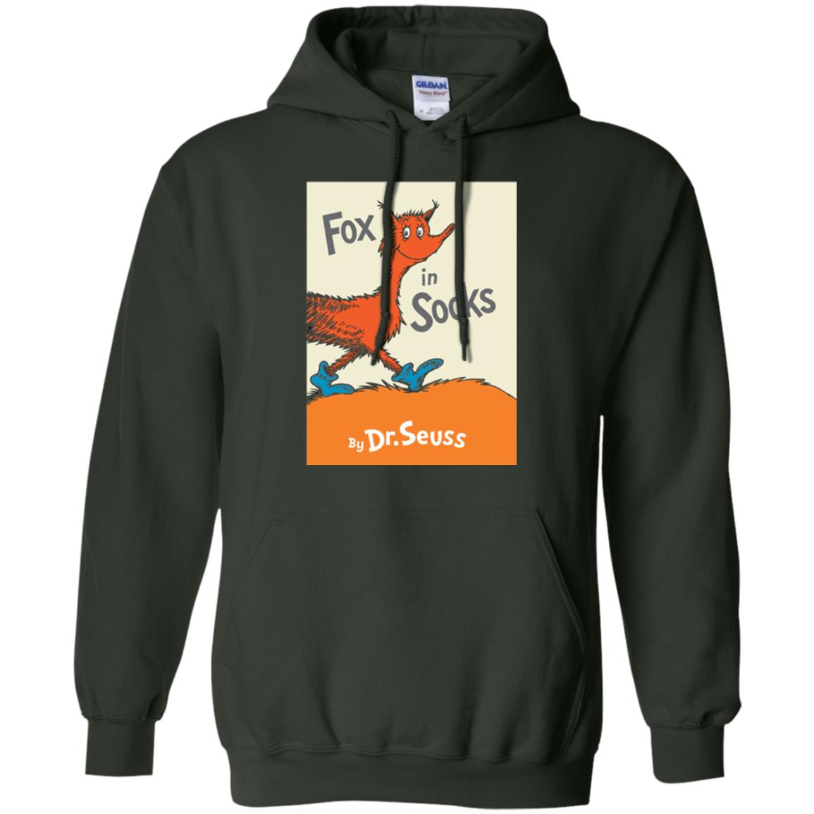 Dr. Seuss Fox In Socks Book Lover T-shirt Forest Green
