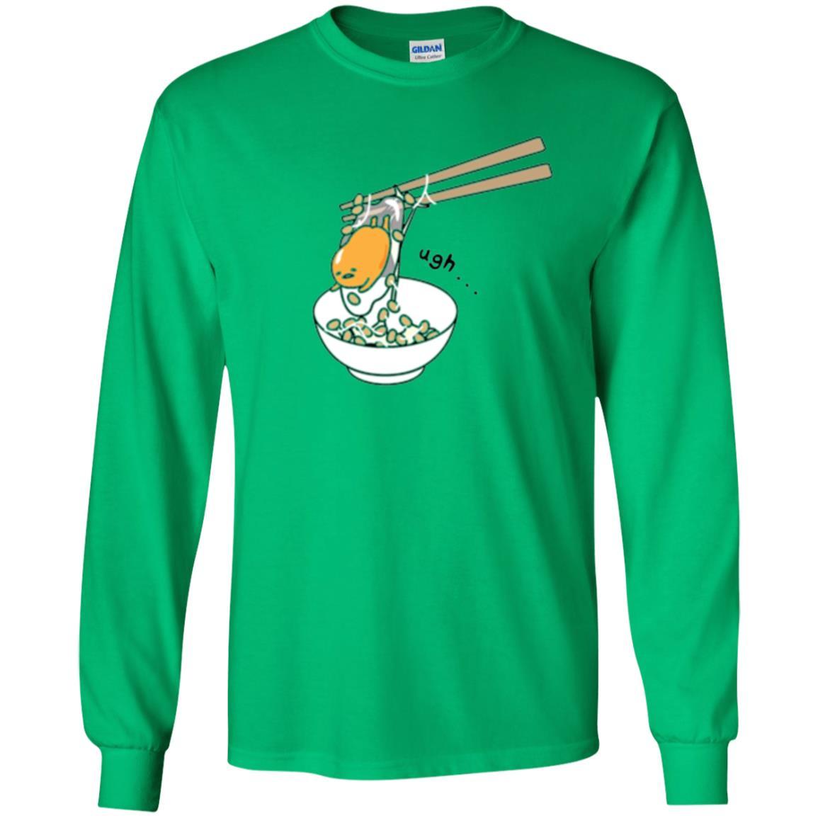 Cartoon T-shirt Gudetama Chopsticks Irish Green