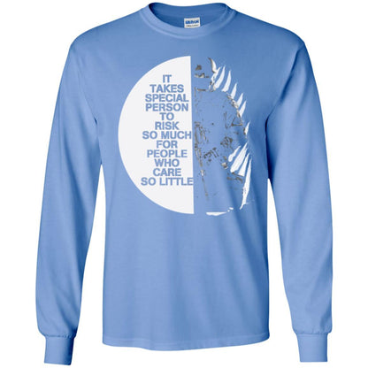 Military T-shirt It Takes Special Person To Risk So Much For People Carolina Blue
