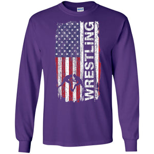 Usa Flag Wrestling T-shirt